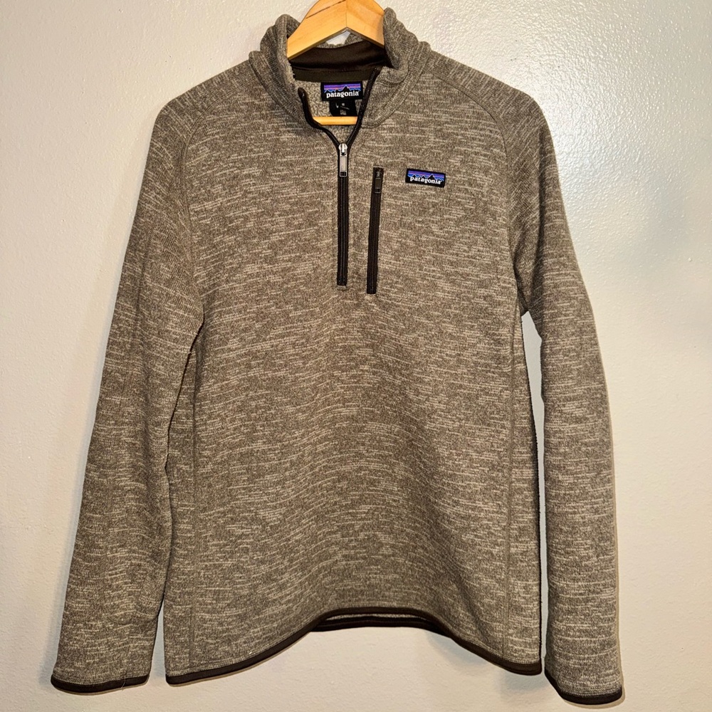 Patagonia Men's Zip-Up Sweater in Heathered Gray